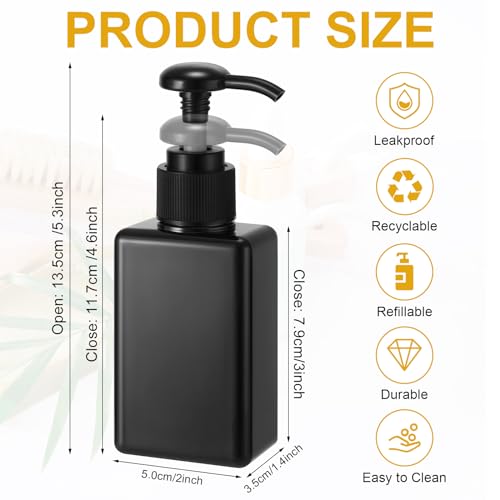 Domensi 50 Pcs 3.4 oz Pump Bottle Mini Travel Bottles, Whole Black - color: Whole Black