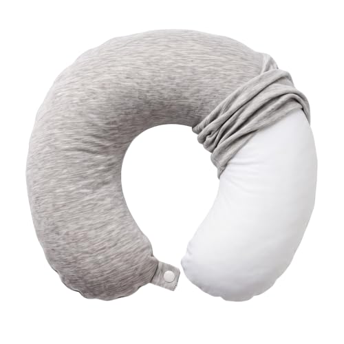 Continental Bedding U-Shaped Travel Neck Pillow, 13 x 11 Inch, Soft Plush Polyester Fiber Fill, Removable 80% Viscose Derived from Bamboo 20% Polyester Cover, Travel Case