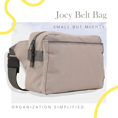 Everyday Joey Belt Bag | Truffle Crossbody Pack - 2.4L With Zipper Pockets - color: Truffle