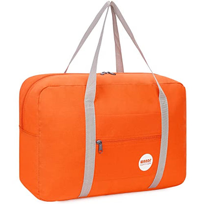 WANDF Personal Item Travel Bag, Carry On Duffle Bag Women - color: Orange