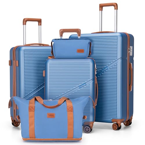 Cosbarn Luggage Sets, Durable 20,24,28 inch Suitcase Sets With Wheels - color: HazeBlue