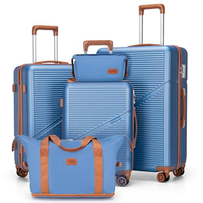 Cosbarn Luggage Sets, Durable 20,24,28 inch Suitcase Sets With Wheels - color: HazeBlue