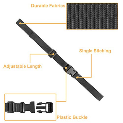 MAGARROW 24" 40" 60" 100" Strap Buckle Packing Straps Adjustable 1-Inch Belt - color: Black (4-Pack), size: 1" Wide - 60" Long