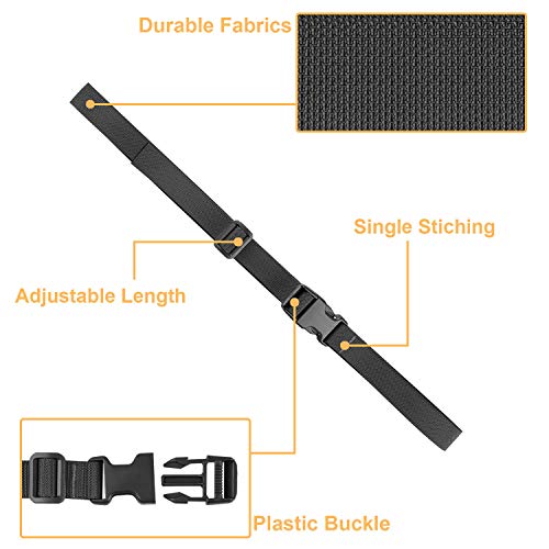 MAGARROW 24" 40" 60" 100" Strap Buckle Packing Straps Adjustable 1-Inch Belt - color: Black (4-Pack), size: 1" Wide - 24" Long