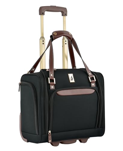 London Fog Nottingham 15 Inch Under the Seat Bag, Black Chestnut - color: Black Chestnut