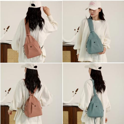 3-in-1 Convertible Backpack Chest Sling Crossbody Women Travel Lightweight - color: Dark Grey