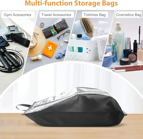 6 Pack Waterproof Travel Shoe Bags, Random Color Pouches