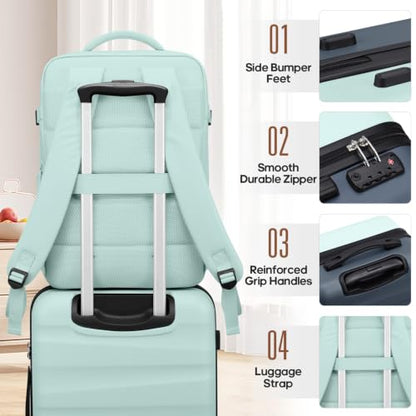 UKEIN Luggage Set with Backpack,Hardshell Carry On Luggage Airline Approved - color: Baby Blue