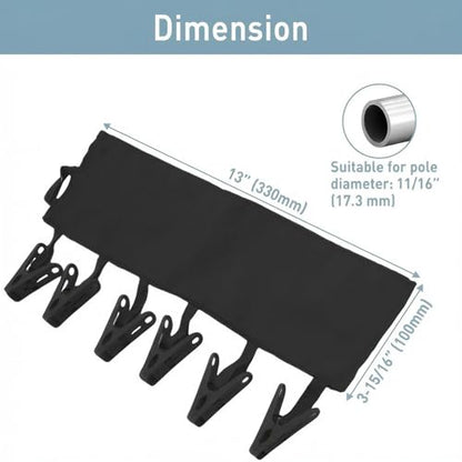 TamBee Portable Hanger Clips Travel Clothesline Travel Hangers Towel Drying Rack Clothing Hanger Folding Portable Sock Dock Swimsuit Drying Rack Hanger with 6 Clips Pack of 3 (Black) - color: Black