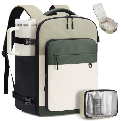 LOVEVOOK 25L Casual Daypack for Women Men, Large Travel Hiking Backpack - color: Pea Green, size: 25L