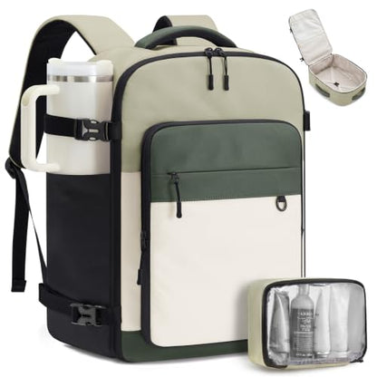 LOVEVOOK 25L Casual Daypack for Women Men, Large Travel Hiking Backpack - color: Pea Green, size: 25L