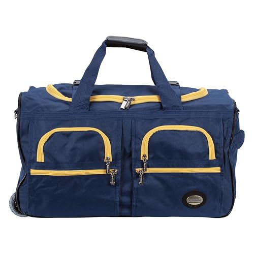 Rockland Rolling Duffel Bag, Black, 22" - color: 네이비, size: 40-Inch