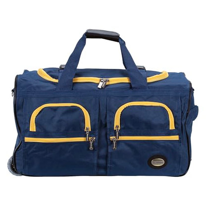 Rockland Rolling Duffel Bag, Black, 22" - color: 네이비, size: 40-Inch