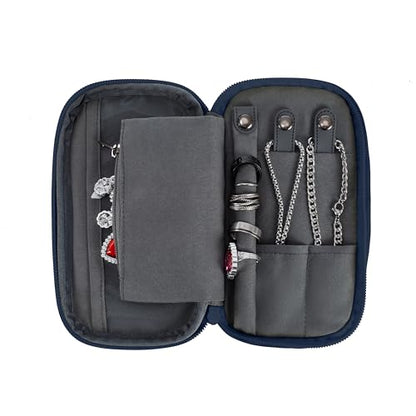 Travelon 2-in-1 Jewelry & Tech Organizer - color: Navy