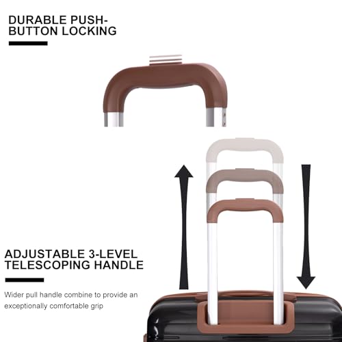 Travelhouse 5-Piece PP Hardside Luggage Set with Spinner Wheels & TSA Lock