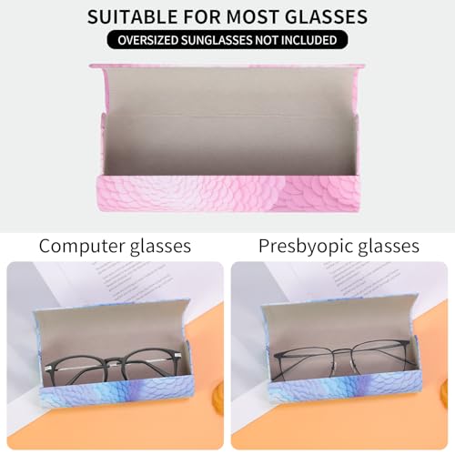 PERFECTSIGHT 3 Pack Hard Shell Eyeglasses Case, PU Leather Protective Glasses Case, Cute Eyeglass Case for Women Men Girls - color: Scale