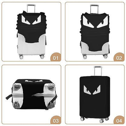 24 Inch Fabric Suitcase Cover (White Eye) - color: Black Fabric, size: 24" Suitcase Cover.
