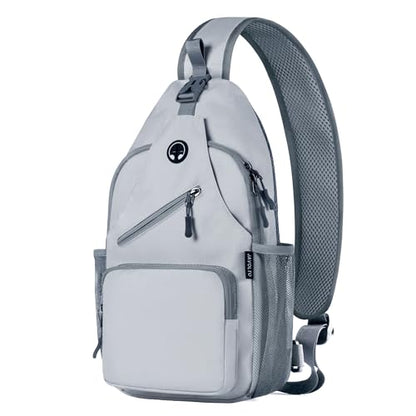 Javolto Crossbody Sling Bag,Small Backpack Men,Hands-Free Shoulder Daypack - color: Light Gray
