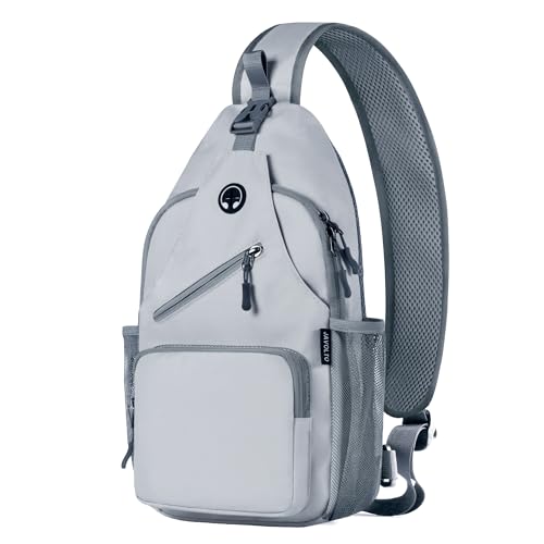 Javolto Crossbody Sling Bag,Small Backpack Men,Hands-Free Shoulder Daypack - color: Light Gray