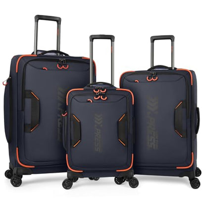 3-Piece Softside Upright Luggage Set,Waterproof Fabric - color: Blue, size: 3-Piece Set (22"/26"/30'')