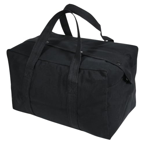 Rothco Canvas Parachute Cargo Bag, Black, 40.5L - color: Black