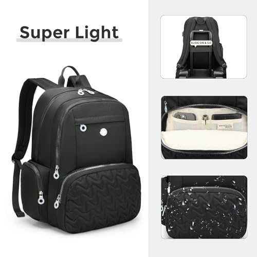 Swissdigital Design Womens Laptop Backpack Commuter Bookbag SD1711-01 - color: Black