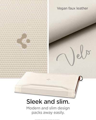 Spigen Life Passport Card Cover Holder, RFID Blocking - color: Dune Beige