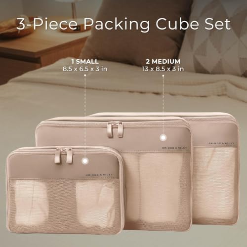 Briggs & Riley Travel Essentials Carry-On Compression Packing Cube Set, Tan - color: Tan, size: Carry-On
