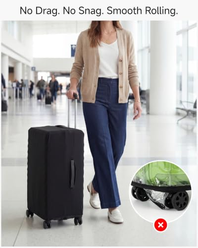 LUGGEX Luggage Cover Protector, Suitcase Covers for Luggage,Black,XL - size: XL(28-31in )