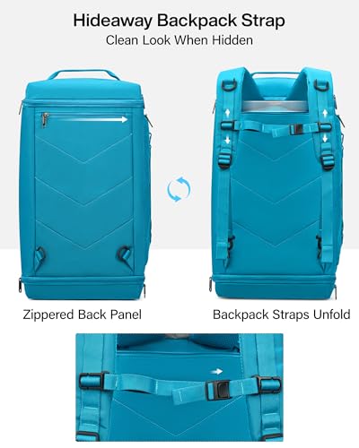 Hanke Duffle Bag for Travel, Dual Expandable Weekender Bags, Caribbean Blue - color: Caribbean Blue