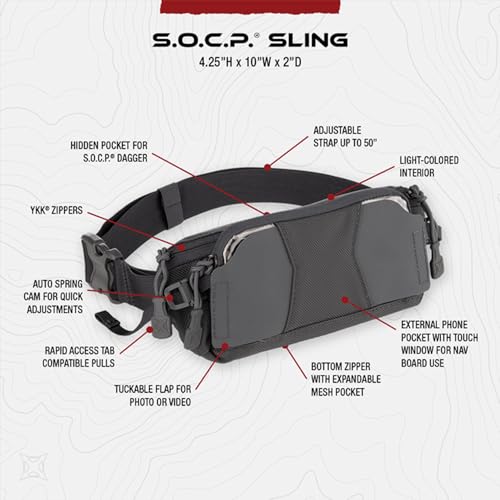 Vertx S.O.C.P. Sling Pack, Tactical Crossbody Bag for Men and Women, EDC, Travel, Work - color: It's Black