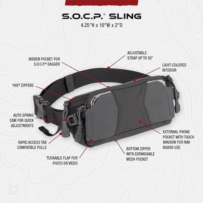 Vertx S.O.C.P. Sling Pack, Tactical Crossbody Bag for Men and Women, EDC, Travel, Work - color: It's Black