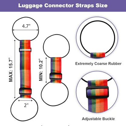 3pcs Luggage Straps Suitcase Adjustable Belt, Elastic Strap Belt Holding Bags Together, Add a Bag Easy to Travel Suitcase