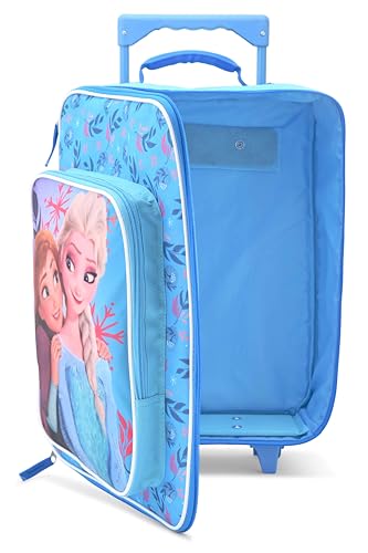 Fast Forward Frozen Girls Luggage 16" Soft Side Wheeled Pilot Case- Rolling Suitcase 16x12x5 - color: Frozen 16"