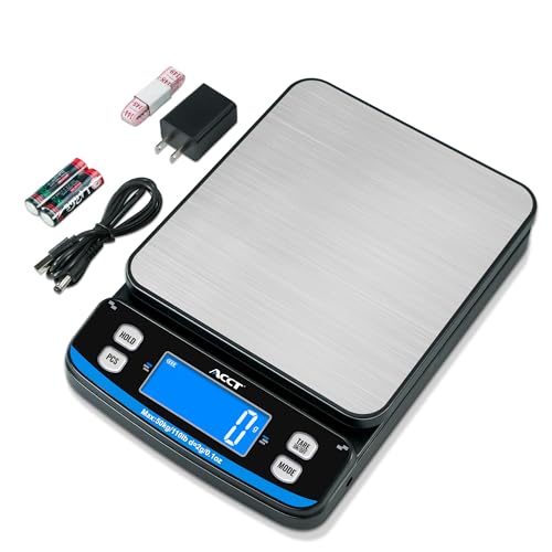 110 lb x 0.1 oz Postal Scale, Stainless Steel Platform mailing Scale