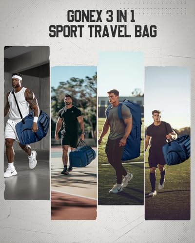Gonex 130L Extra Large Duffel Bag, Convertible Travel Duffle - color: Dark Blue, size: 130L