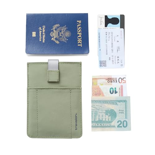 Travelon RFID Blocking Pull Up Passport holder - color: Gray Rinse