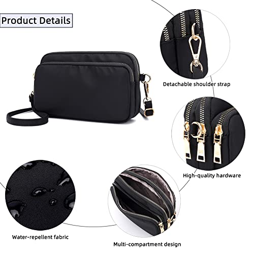 MINTEGRA Crossbody Bag for Women, Lightweight Purses Nylon Small Shoulder Bag Satchel - color: Purple