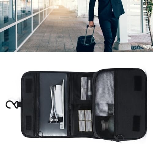 Hanging Toiletry Bag for Travel, Wet Dry Storage, Black
