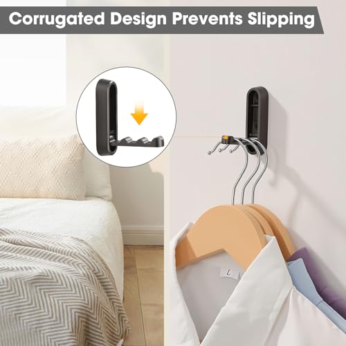 Dntorx Folding Wall Hooks, 2 Pack, Grey, Zinc Alloy, Heavy Duty Coat Hooks - color: Gray, size: 2 Pcs
