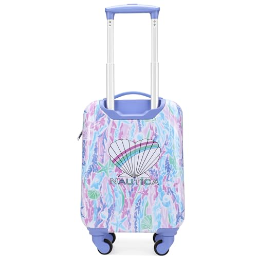 NAUTICA Kids 18" Hardside Carry-on Suitcase with Spinner Wheels, Pastel Shell - color: Pastel Shell