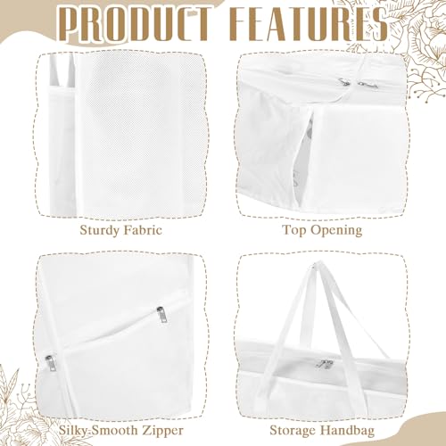 2 Pack 70" Wedding Dress Garment Bag 70" X 8" White - color: White, size: 70" X 8"