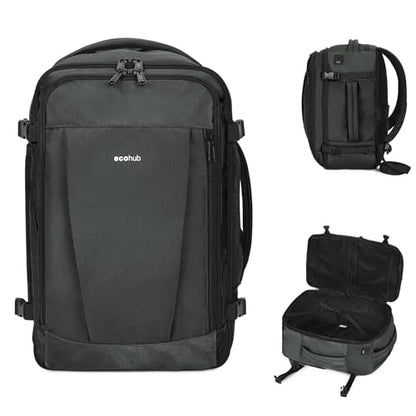 ECOHUB Travel Backpack 18x14x8 Frontier Airlines Personal Item Bag Gray - color: Gray-green, size: 18 inch