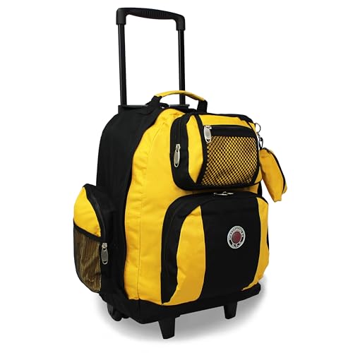 World Traveler Transworld 22-Inch Carry-On Rolling Backpack - Yellow - color: Yellow