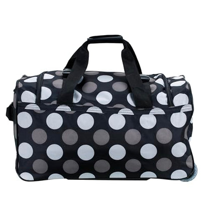 Rockland Rolling Duffel Bag, Black, 22" - color: 새로운 블랙 도트, size: 22-Inch
