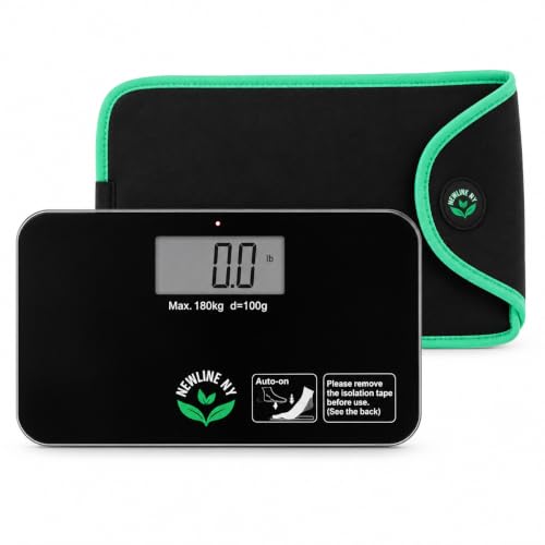 600 Super Mini Travel Bathroom Scale with Sleeve, Black - color: Black