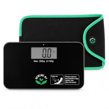 600 Super Mini Travel Bathroom Scale with Sleeve, Black - color: Black