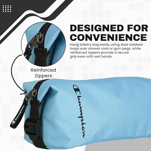 Champion Hanging Dopp Kit, Travel-Sized Polyester Bag, Water-Resistant Blue - style: Cendre Blue