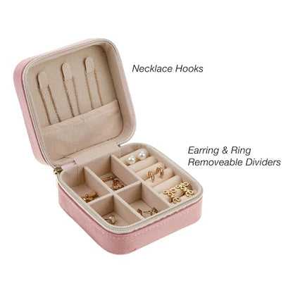 Travel Compact Jewelry Organizer - Zipper Closure Case for Earrings– Travel