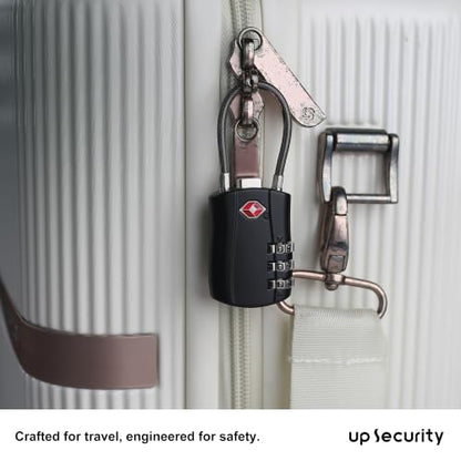 TSA Approved Small Combination Lock for Luggage Locker Suitcase - color: Black